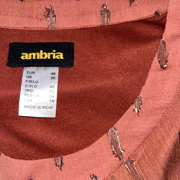 Ambria Shimmery Rust Blouse - Picture 7 of 14